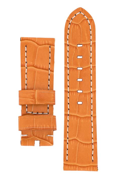 orange strap watch panerai alligator|Alligator straps for Panerai .